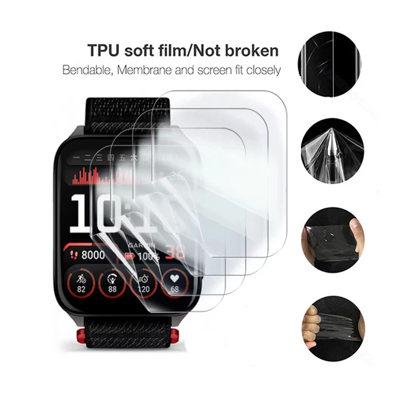3PCS 5PCS Screen Protector Film For Garmin Venu X1 Clear / Anti Blue Light Soft TPU Hydrogel -Not Glass