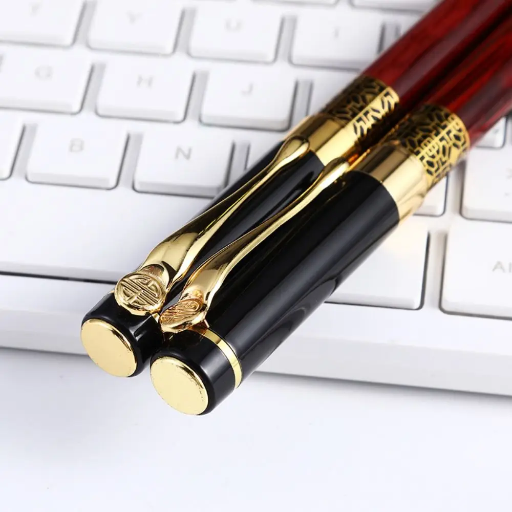 Luxury Metal Ballpoint Pen With Refills Business Fountain Pen Students Gift Writing Tools Blue/Black Ink Gel Pen For School