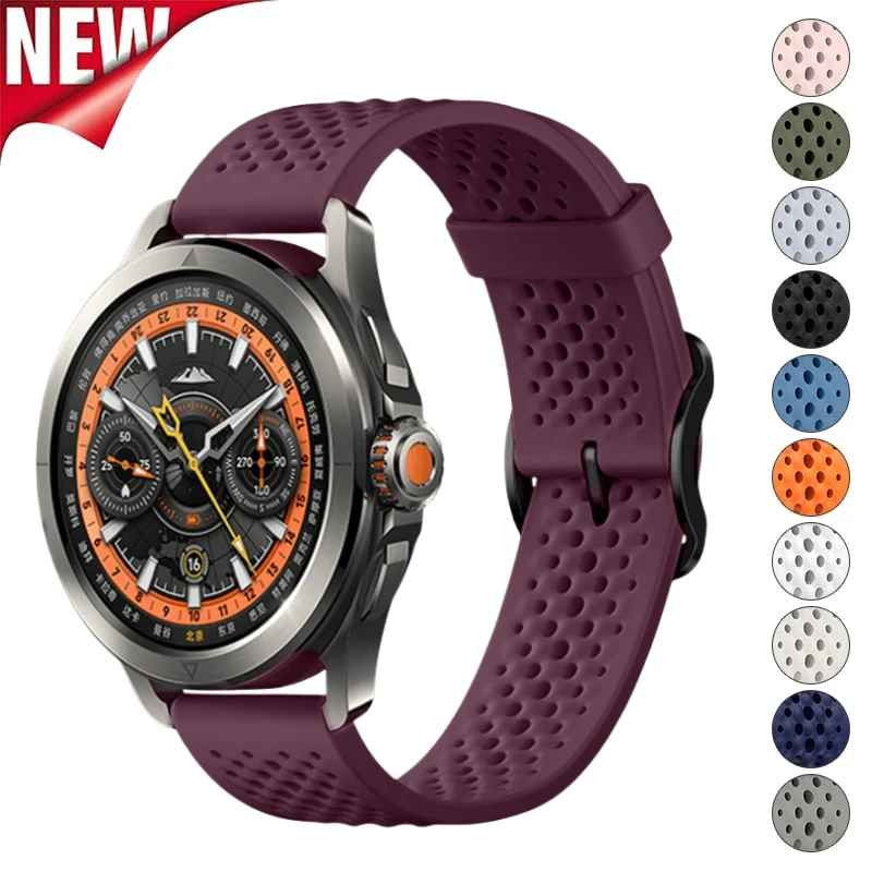 20 مللي متر التنفس سيليكون حزام لهواوي GT4 46 مللي متر GT3 4Pro سوار ل Xiaomi ساعة S4 الرياضة معصمه لسامسونج جير S3 الفرقة #1