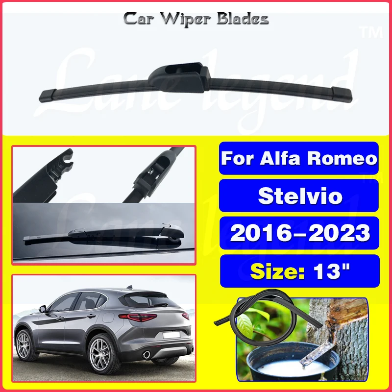 

Car Wiper Blade Rear Back Window Windscreen Windshield Wipers For Alfa Romeo Stelvio 2016 - 2023 Auto Accessories 13"