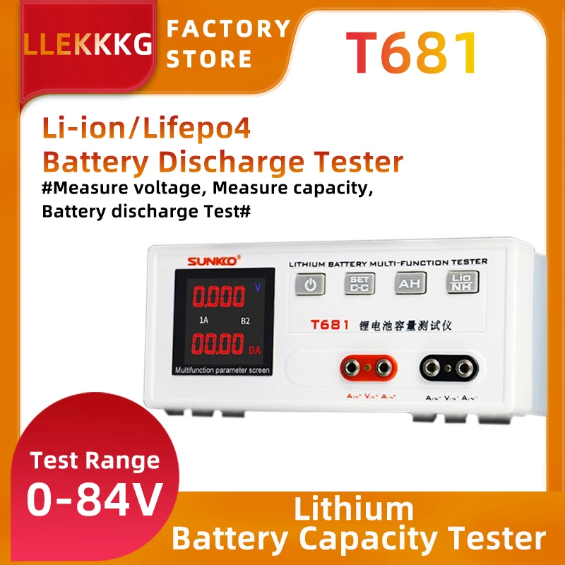 LLEKKKG Lithium Battery Capacity Tester Li-ion Discharge Meter 4S Lifepo4 13S 48V 24V 18650 Discharge Test for Battery Pack