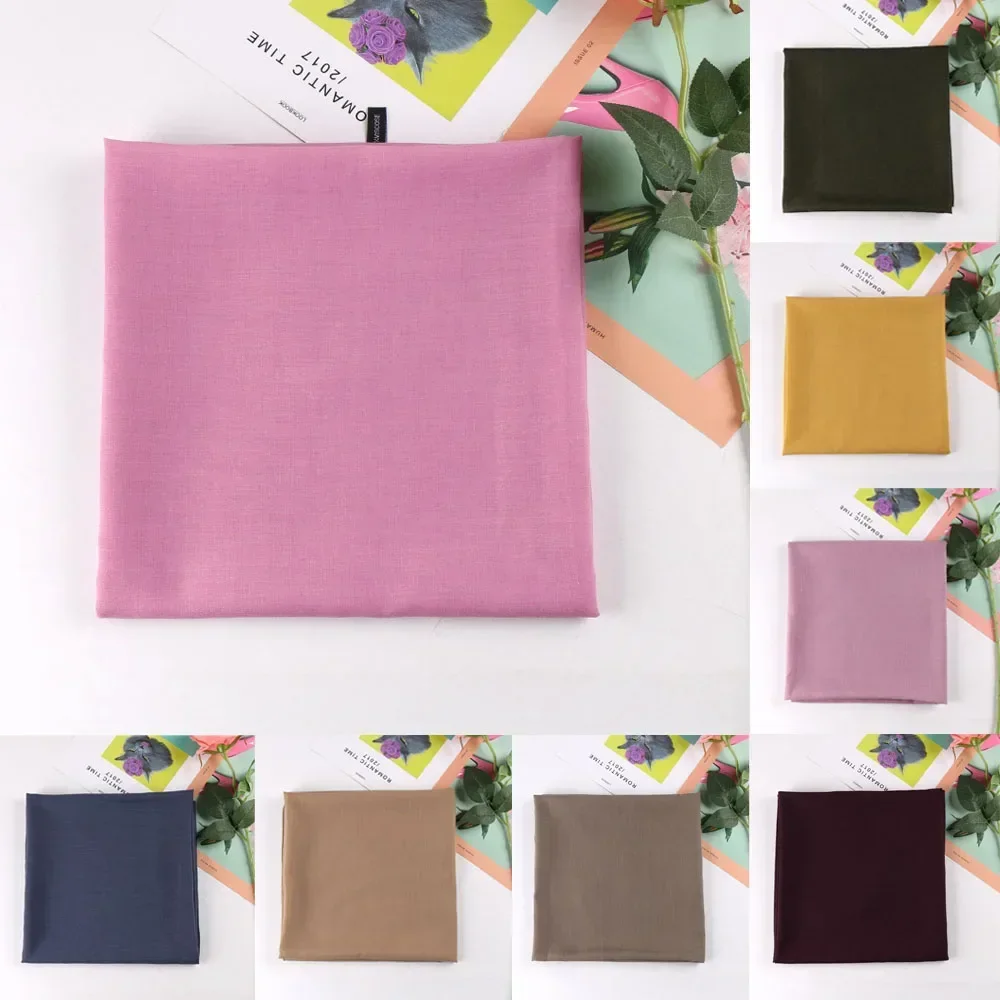 110*110cm Square Viscose Cotton Hijab Scarf Women Muslim Solid Color Shawls Wraps Headband Soft Head Scarf Islam Scarves Bandana