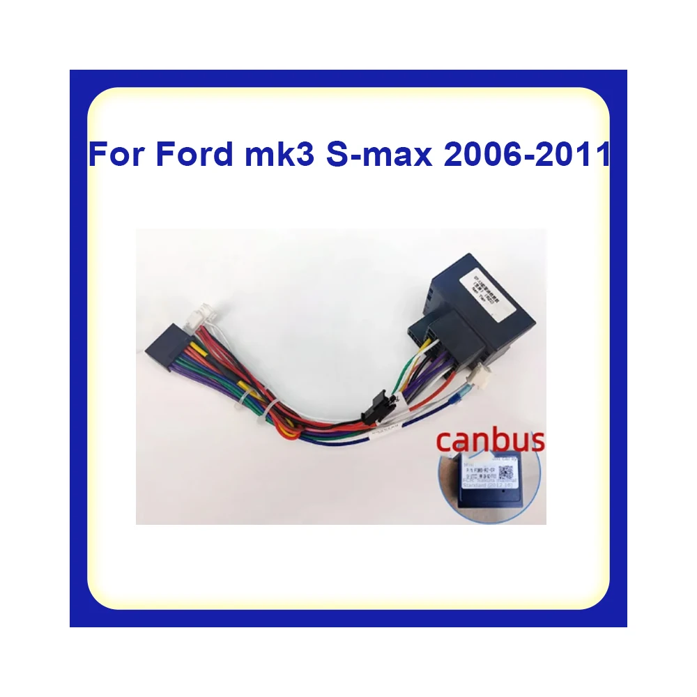 

Жгут проводов, 16-контактный разъем, радиоадаптер, антенна, автомобильный Головной блок 12 В, соединительный кабель для Ford Focus mk2 Mondeo mk3 S-max 2006-2011