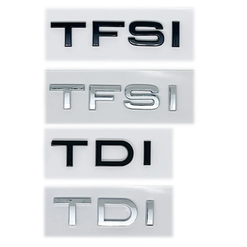 3D хромированная глянцевая черная наклейка из АБС-пластика TDI TFSI на заднюю эмблему автомобиля для Audi A1 A3 A4 A5 A6 A6L A7 A8 S3 S6 Q3 Q5 Q7 TT S RS
