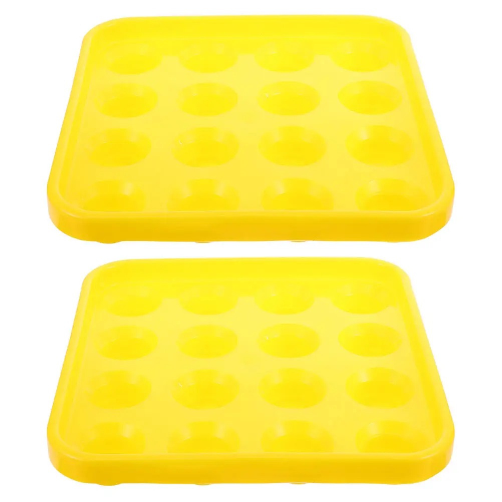 

2Pcs Billiard Ball Tray Plastic Pool Tray Table Storage Snooker Ball Holder 16 Balls Clear Bins for Organizing