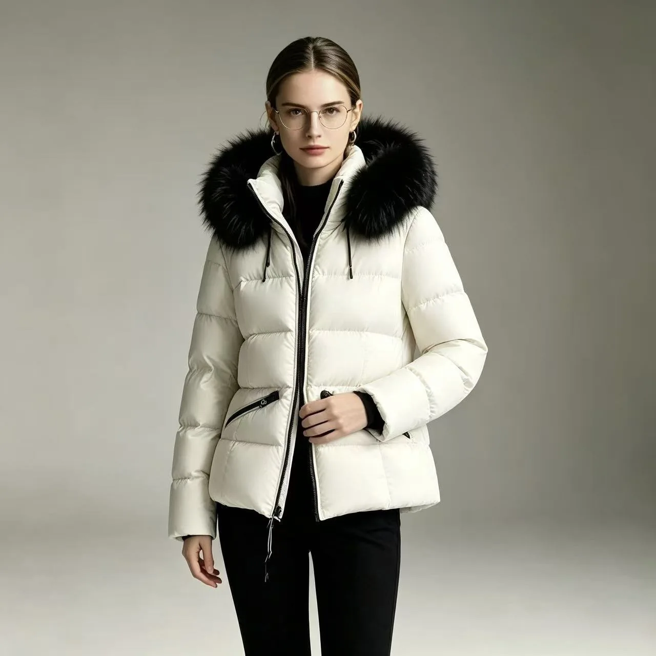 2026 Winter Hooded Short Cotton Jacket Women Slim Fit Thickened Warm Jacket Cotton Coat Fashionable Casual Clothing