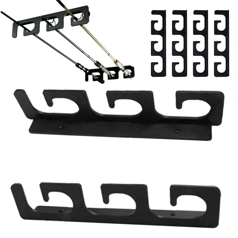 

4Pcs Fishing Rod Holder 6-Rod Positions Strong Load Bearing Detachable Wall Ceiling Fishing Pole Holder Angling Tool