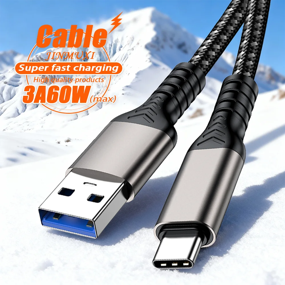 USB3.2 Type C Cable 10Gbps Data Transmission 60W PD 3A Charging Wire For Daily Charging And Stable File Sync Connecting Line