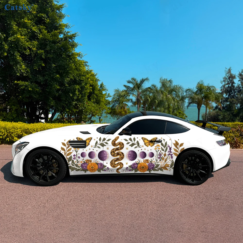

Moon Butterfly Snake Car Vinyl Wraps Decal Self-adhesive PVC Sticker Suitable for Trucks SUV Decoration Auto Accessories Gift