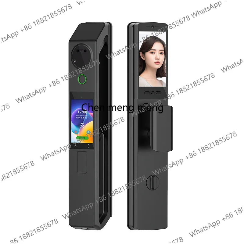 Fully automatic 3D visual facial recognition fingerprint, dual screen dual camera, home smart password lock