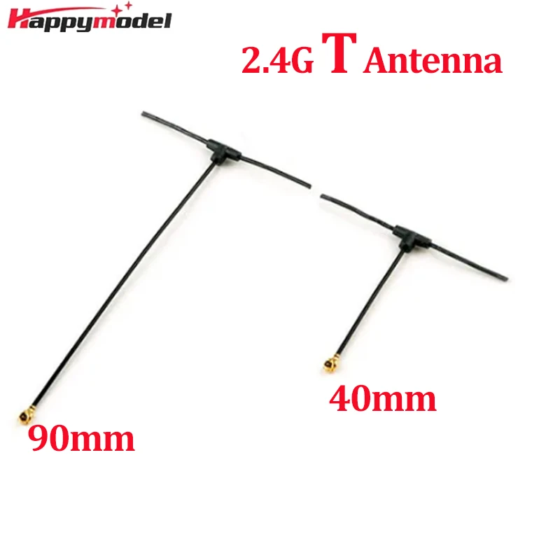 

Happymodel 2.4G T omnidirectional Receiver Antenna 40MM/90MM for ELRS EP1 RX IPEX1 compatible with TBS Tracer RC FPV Drone Part