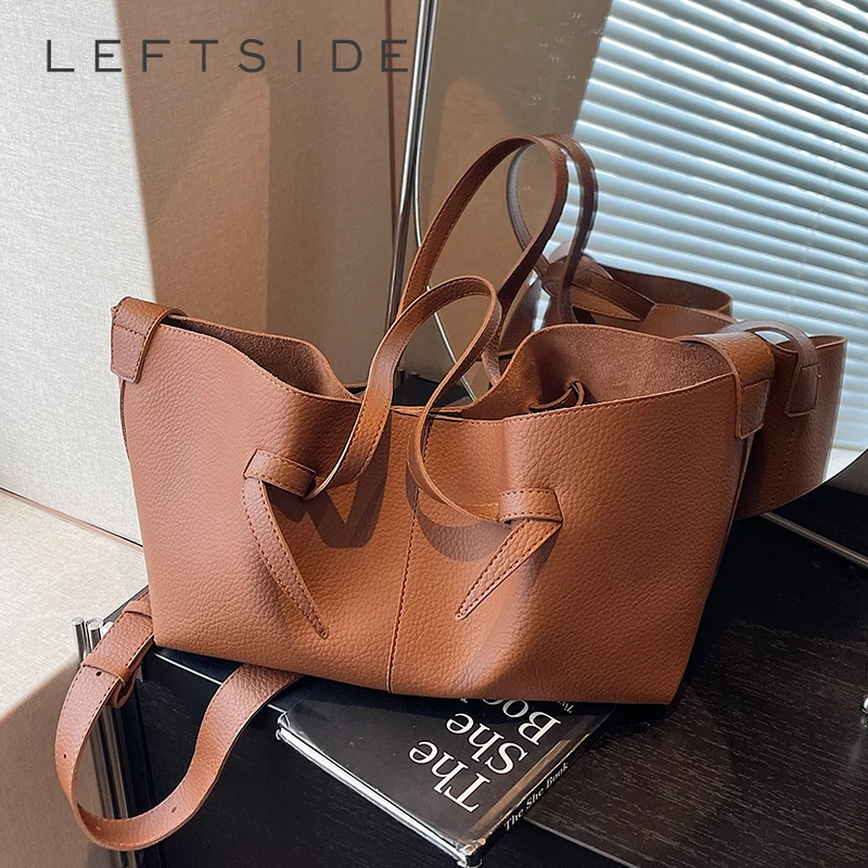 

Левая сторона, женская сумка через плечо из искусственной кожи большой вместимости, зимняя большая сумка через плечо 2025 года, роскошные дизайнерские трендовые женские брендовые сумки