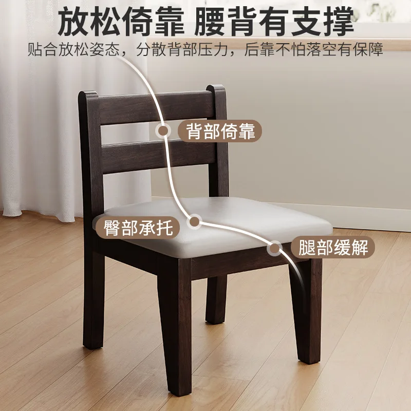 Massivholzhocker Haushalt Wohnzimmer Rückenlehne weiche Tasche