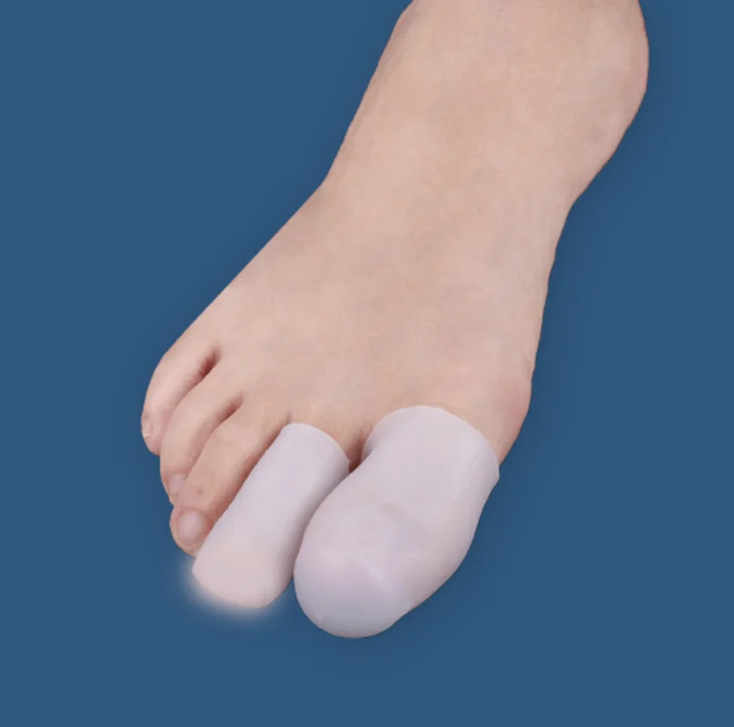 Protecteur d'orteils en Silicone, 2 pièces = 1 paire, séparateur de doigts, orthèses, protection des orteils, Anti-abrasion et Anti-douleur, manchon de pouce