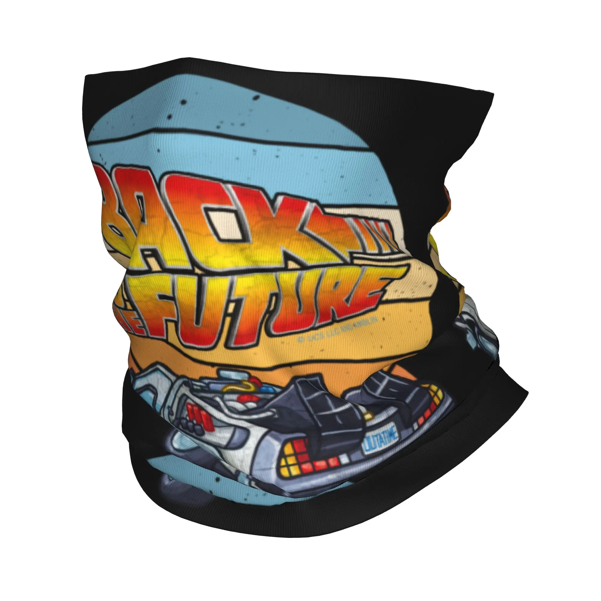 Back To The Future Delorean Car Neck Gaiter Women Men Windproof Winter  Bandana Scarf for Cycling