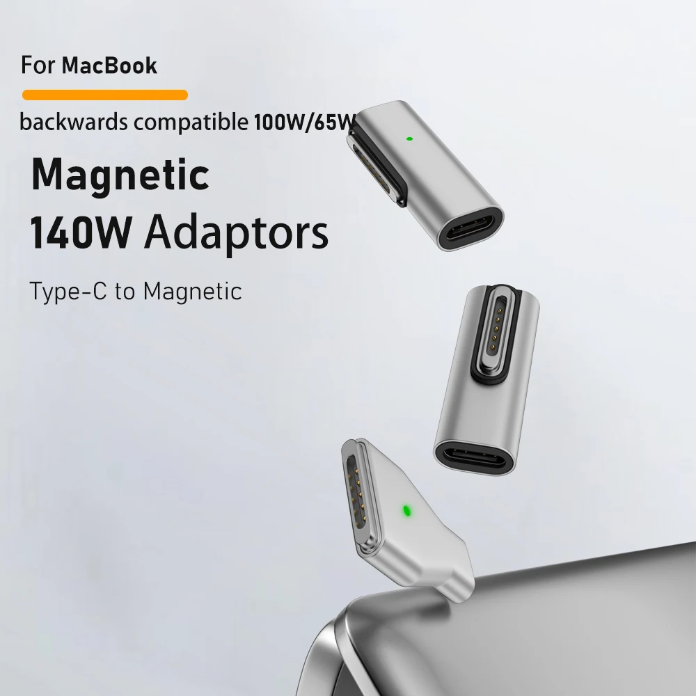 Type C Magnetic USB PD Adapter for IPhone Magnetic 1/2/3 MacBook Pro Indicator USB C Female Fast Charging Magnet Plug Converter