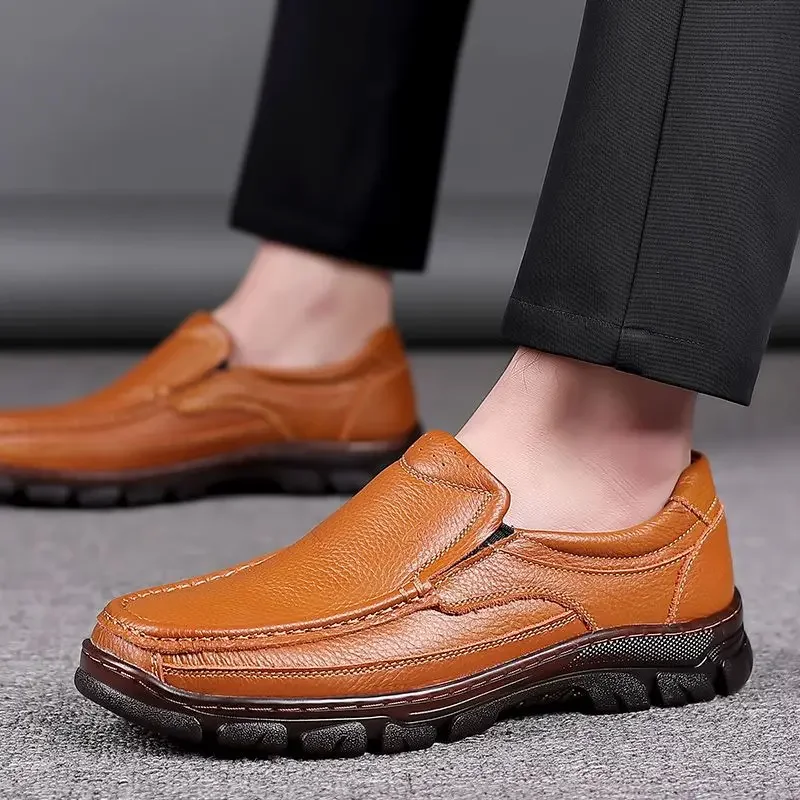 Men's Genuine Leather Loafers Luxury Social Casual Business Dress Comfortable Outdoor Fashion Moccasins Shoes For Men Trend 2024