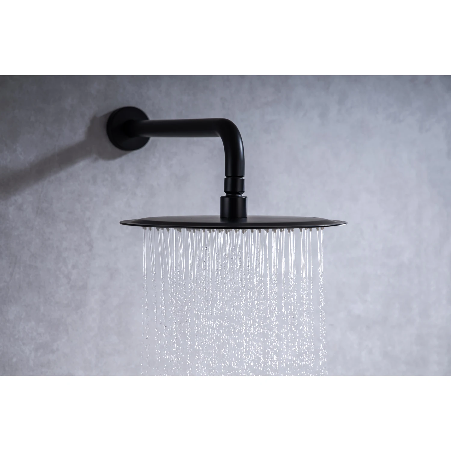 

Rain Shower Head - High Flow Round Rainfall Showerhead - Waterfall Full Body Coverage - Universal Ceiling or Wall Mount 16 Inch