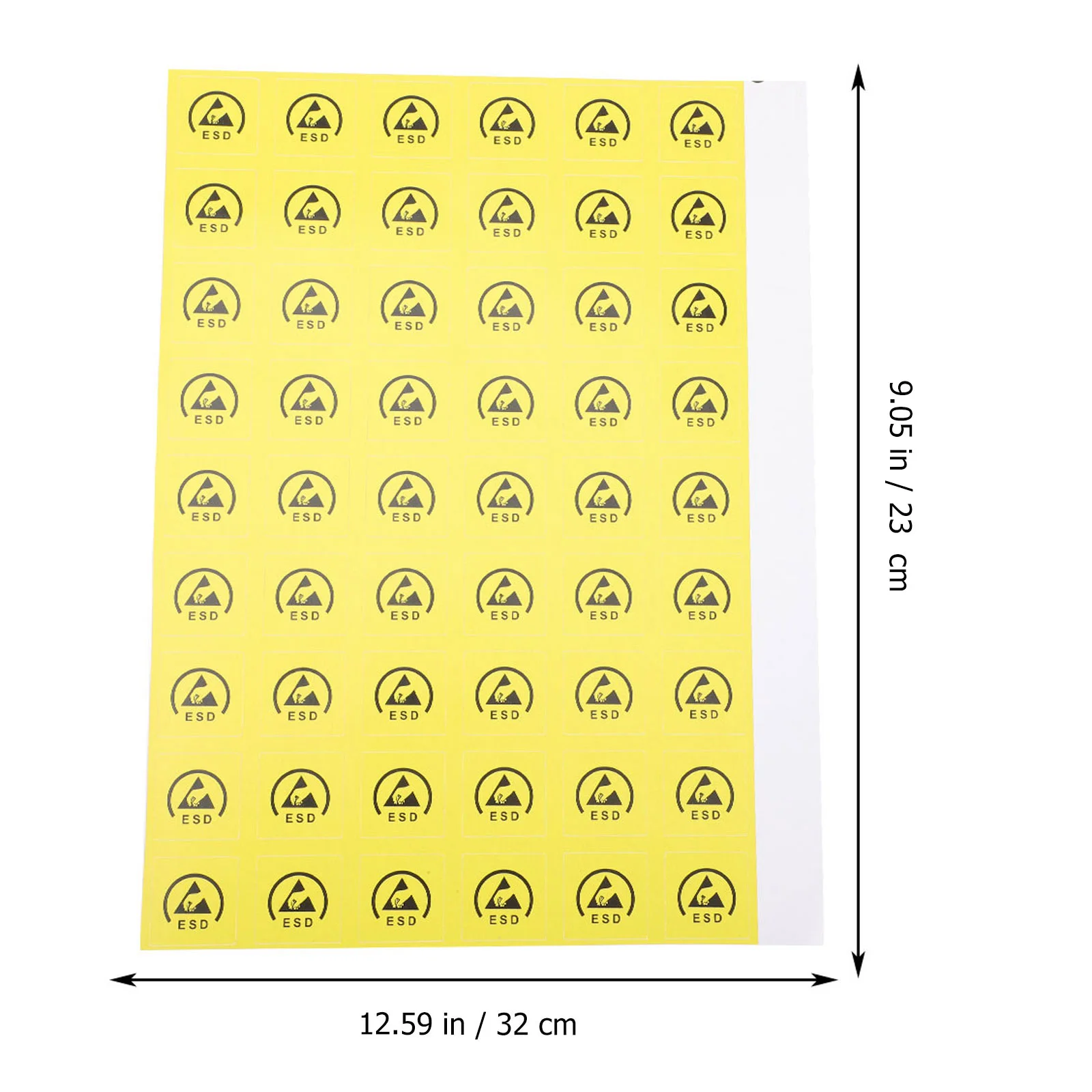 200 Pcs Static Stickers Easy to Notice Warning Decal Caution Label High Contrasted Color Electrostatic Paper Device Decals