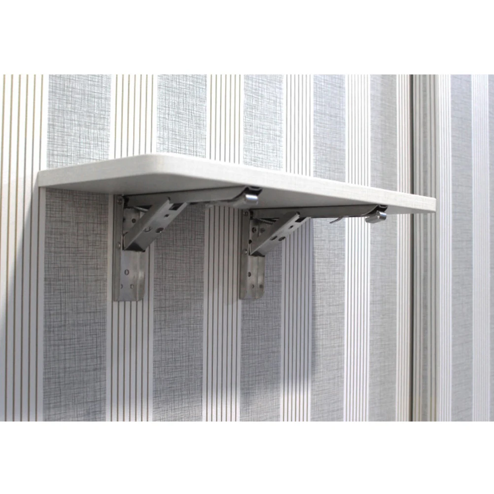 

2pcs Wall Partition Brackets Foldable Shelf Spring Loaded Triangle Mount Storage Home Store Bookshelf Durable Hardware