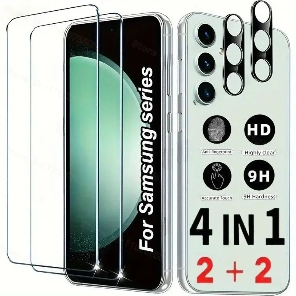 

4in1 Tempered Glass Screen Protector for Samsung Galaxy S26 Ultra/ S26 Plus/ S26, with Camera Lens Protection Scratch-Resistant