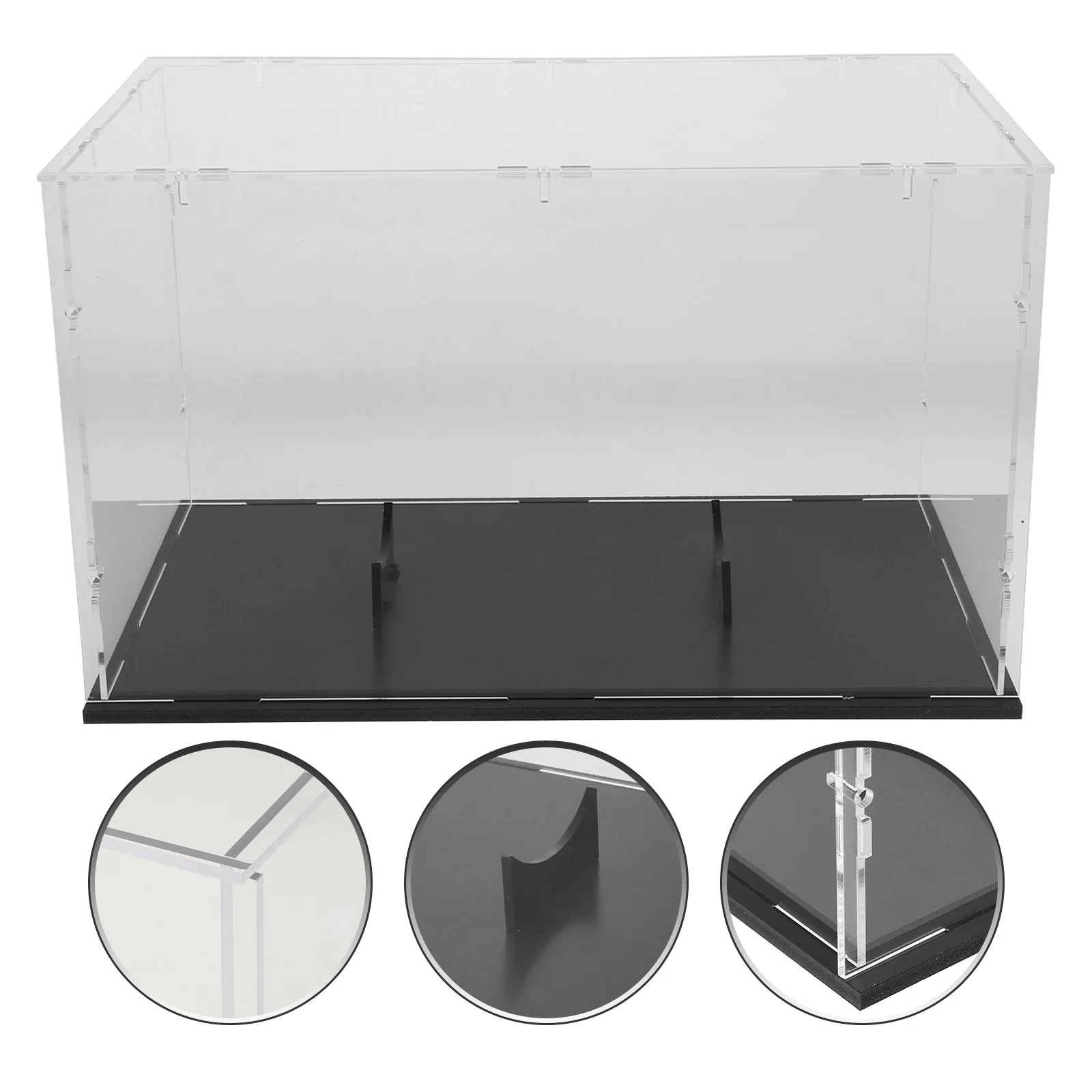 

Acrylic Rugby Display Box Transparent Storage Case Desktop Showcase Multi-Purpose Holder Sturdy Design Quick Access