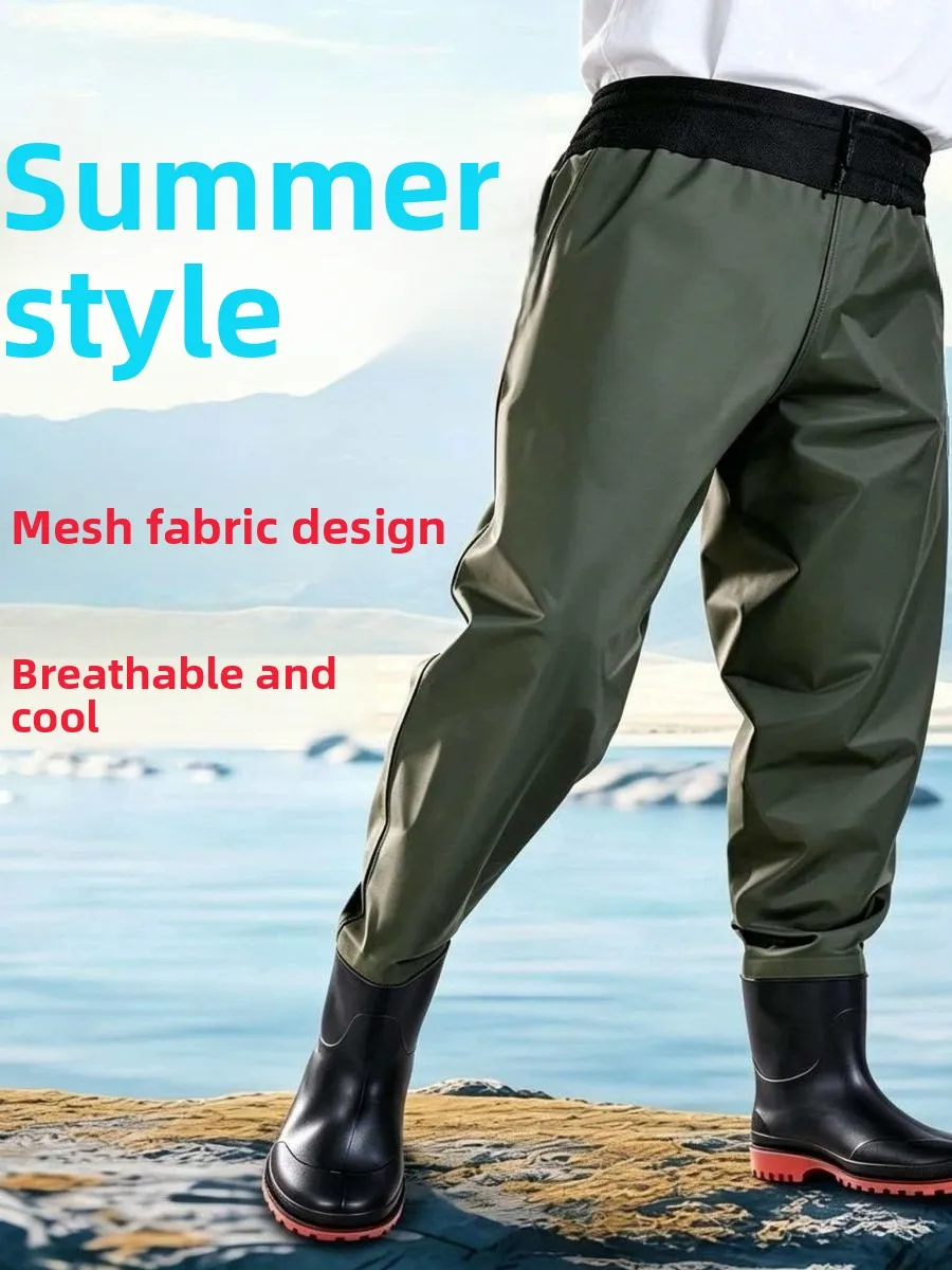pantaloni-da-pesca-impermeabili-da-uomo-a-meta-coscia-rinforzati-traspiranti-resistenti-all'usura-leggeri