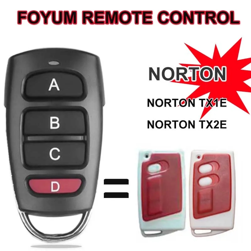 ل نورتون TX1E TX2E باب المرآب التحكم عن بعد 433.92 ميجا هرتز رمز ثابت استنساخ نورتون TX2E TX1E بوابة التحكم عن بعد الأمر 433 ميجا هرتز #2