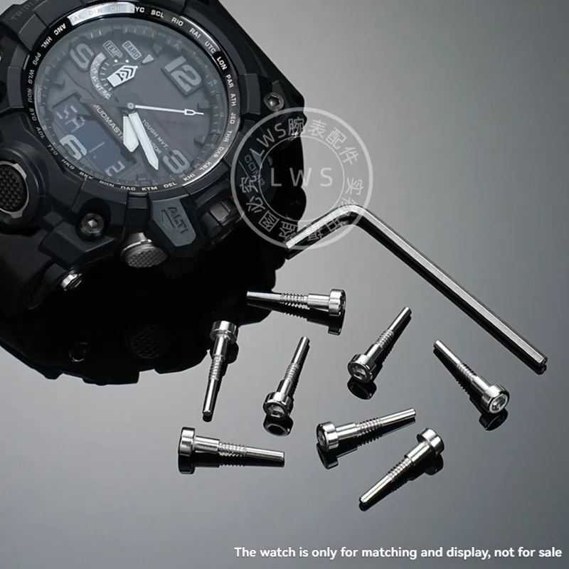 مسامير جانبية لساعة كاسيو GWG-1000 GWG-1000GB حافظة كبيرة من الطين وحزام خاص برغي تثبيت دبوس العمود الجانبي مع أداة