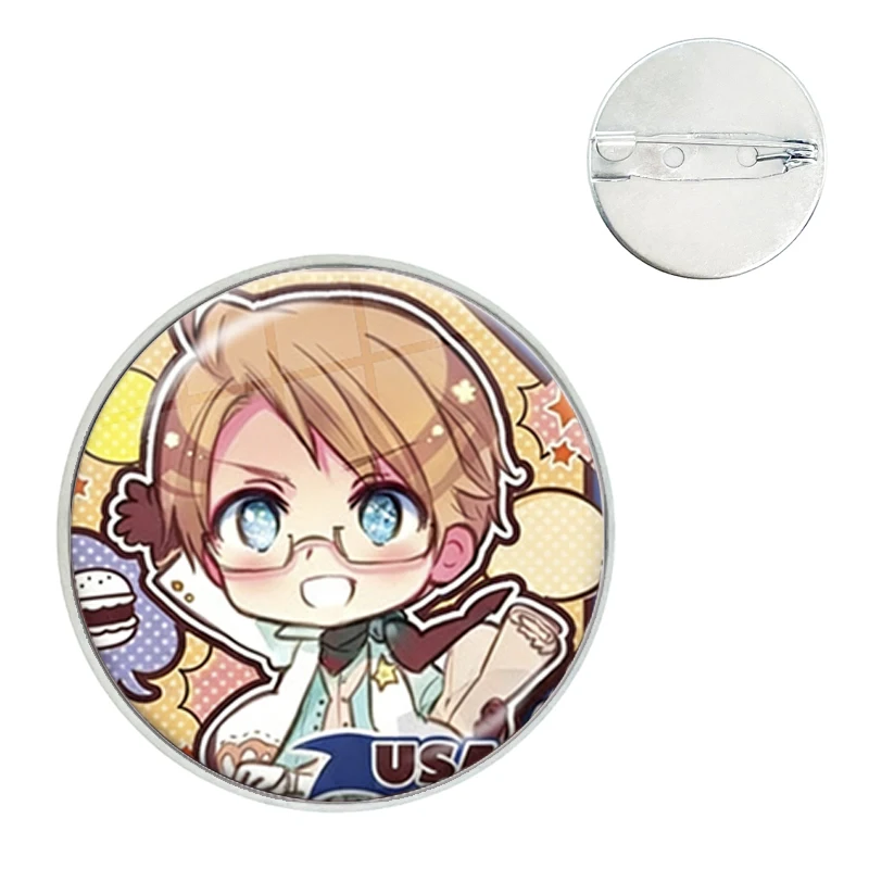 Broches y insignias de Anime Hetalia Axis Powers, pin metálico con gemas de cristal y foto del álbum SIGNAL para ropa y accesorios de sombrero