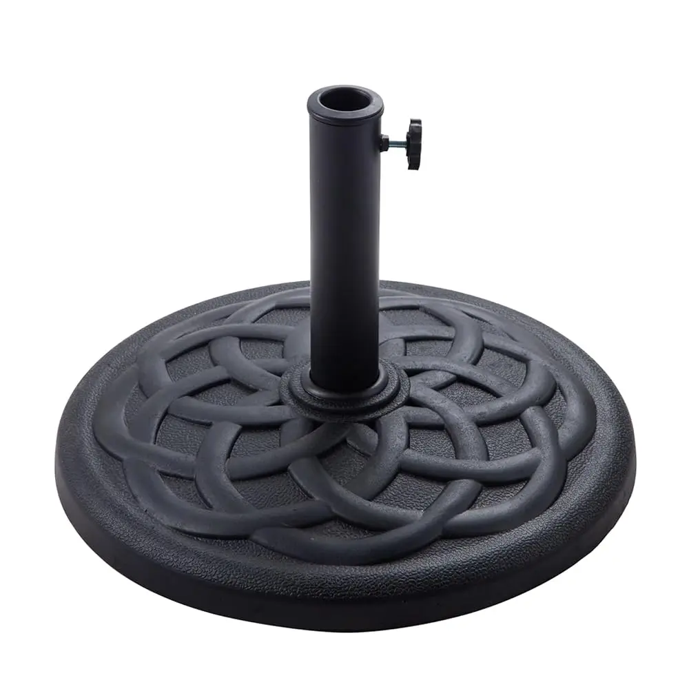 

31 Lb Heavy Duty Round Base Stand For Patio Outdoor Market Table Umbrella, Black