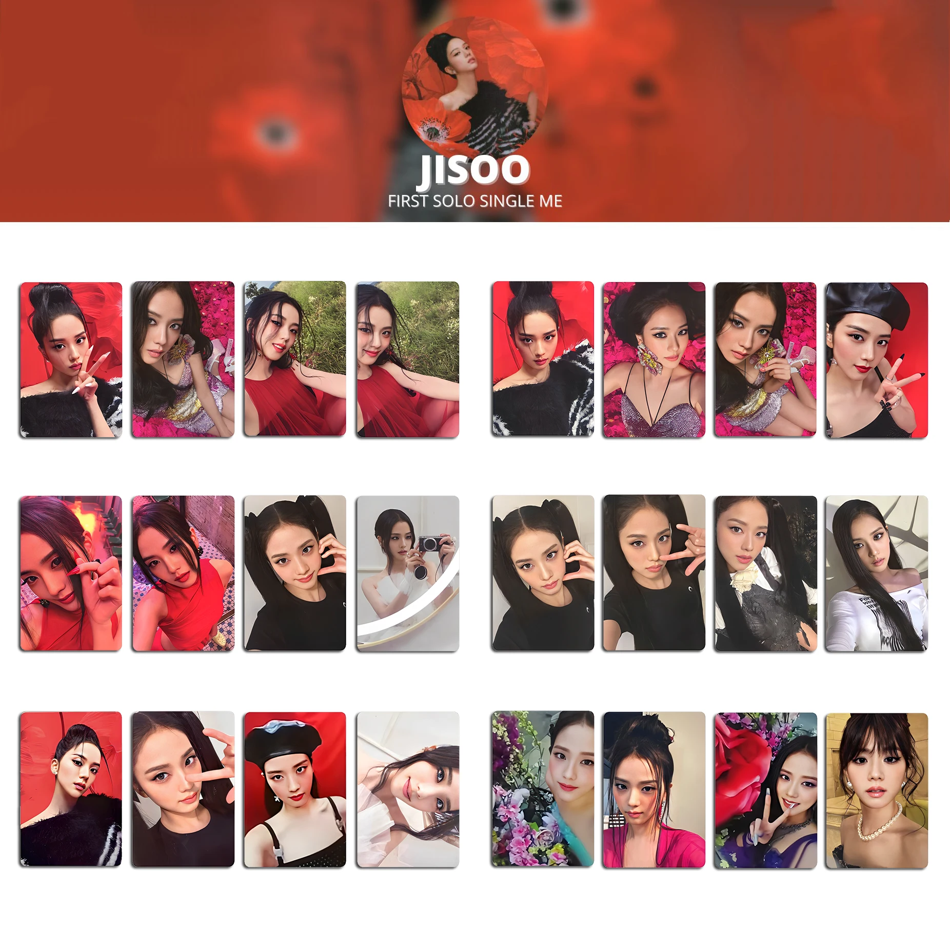KPOP New Album Card High Quality Pink Ink BP Kim Ji soo Personal Solo Album ME Small Card