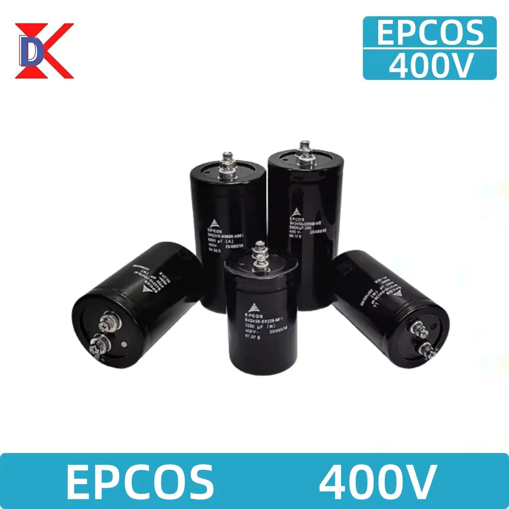 Condensadores electrolíticos de pie de tornillo Siemens Epcos 400V 2200UF 3300UF 4700UF 5600UF 6800UF 8200UF 10000UF Condensador de aluminio con perno