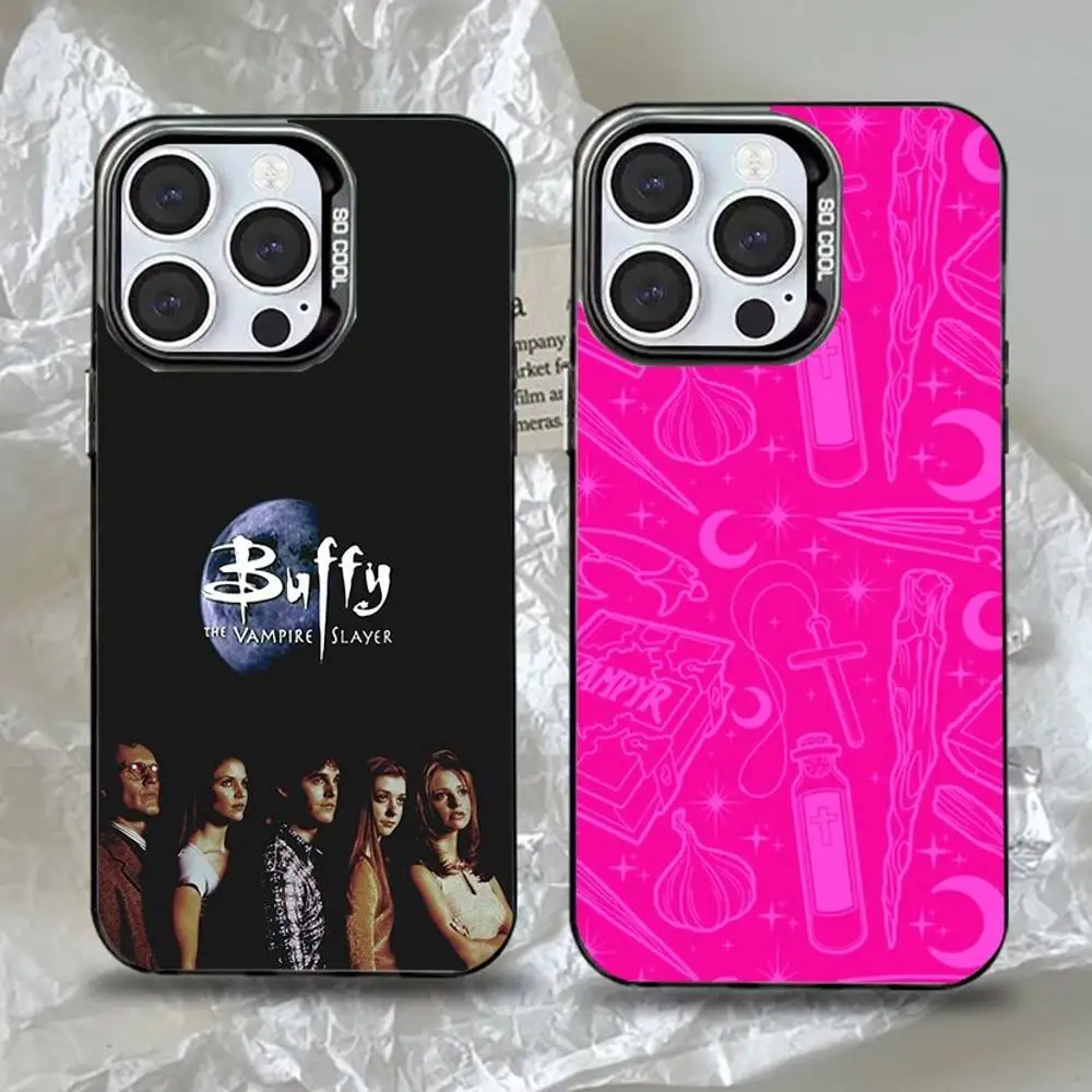 

B-Buffy the Vampire Slayer Phone Case For iPhone 16,15,14,13,12,11,Pro,Max,Plus,Mini,XS,SE Anti Fall Black Matte Hard Bumper