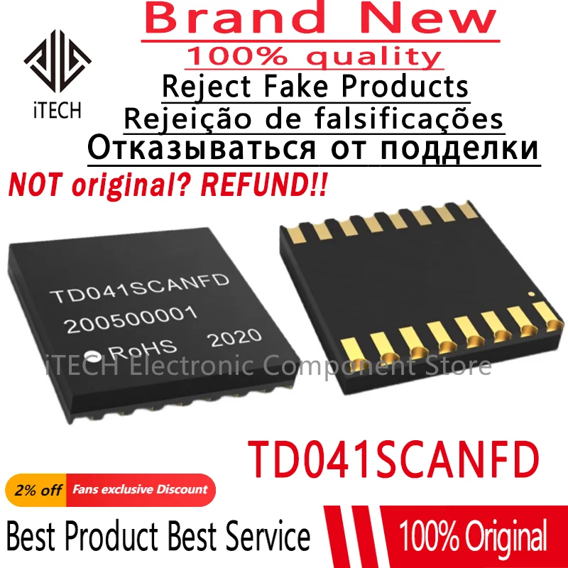 1pcs Original and Genuine TD041SCANFD DFN Package Isolated CANFD Transceiver CHIP IC