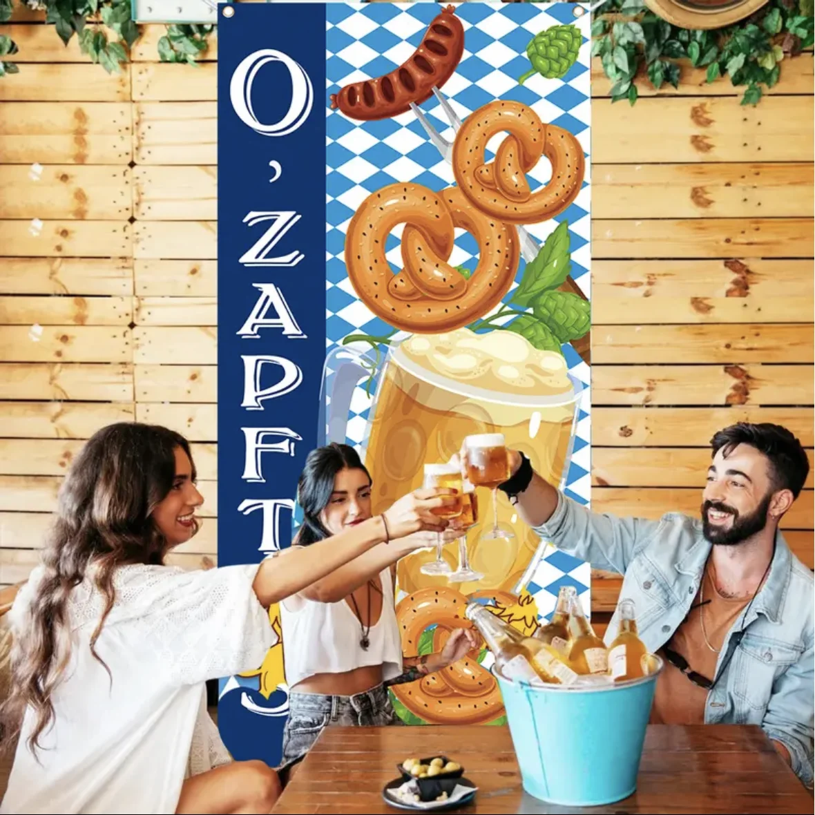 لافتة ثنائية الأبعاد لمهرجان بيرة ميونيخ مهرجان أكتوبر غطاء باب الحفلات ديكور داخلي وخارجي الشرفة علامة خلفية صور الدعائم #4