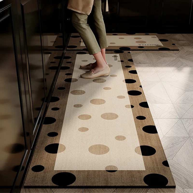 VIKAMA Ancient Style Diatomite Rug For Kitchen Anti-Slip And Water-Resistant For Dining Room Laundry Room Foot Mat For Home Deco