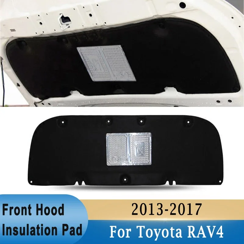 Front Engine Hood Bonnet Heat Insulation Pad for Toyota RAV4 2013-2017 Heat Soundproof Mat Cover Shield with Buckle