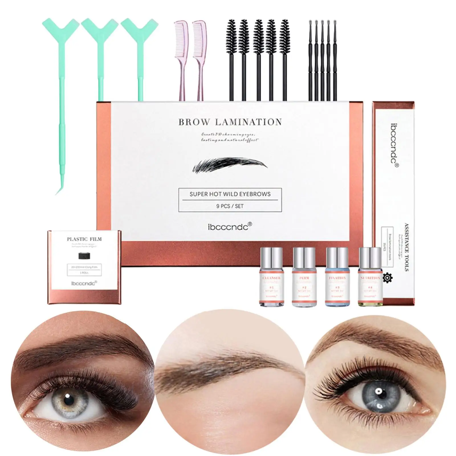 Lamination Kit with Styling Stick Trendy with Eyebrow Comb Starter Kit for Brow Perming Eye Makeup Professionals Novices Women