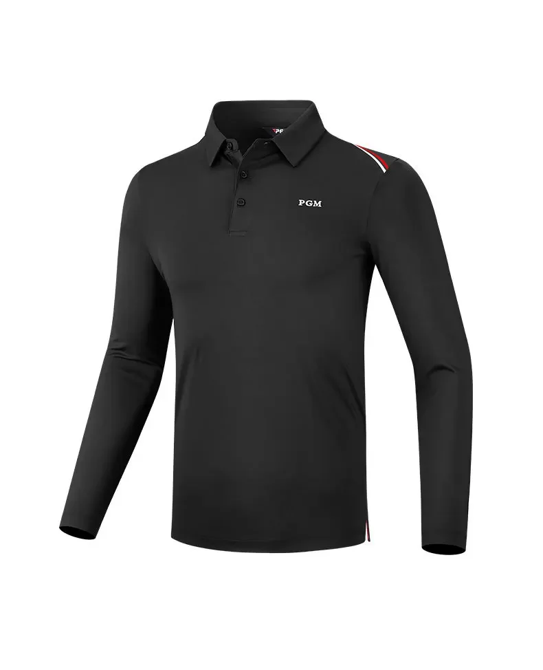 PGM New Golf Apparel Men's Long Sleeved T-shirt Winter Polo Shirt Golf Men's Upper Garment