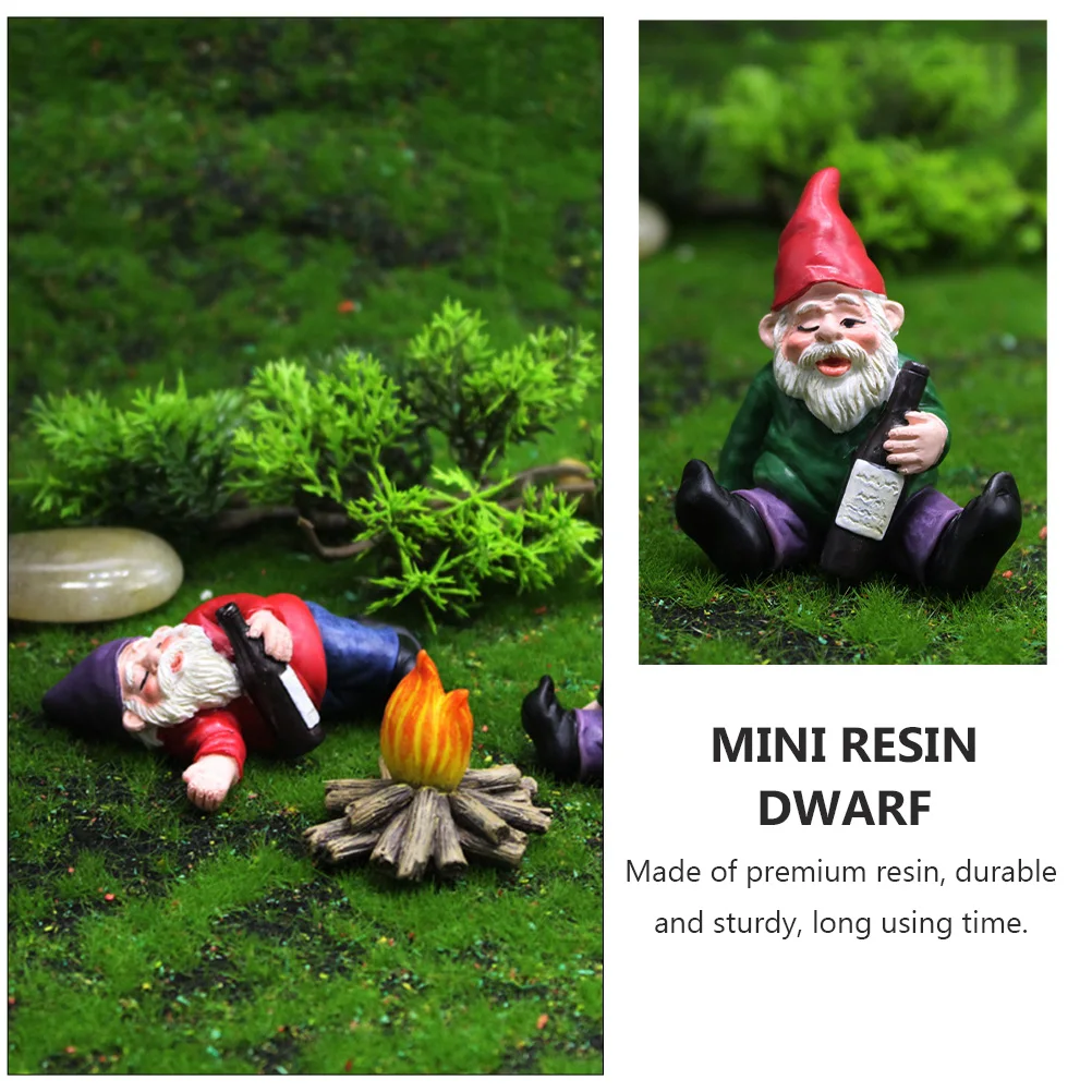 

3pcs Resin Dwarf Garden Micro Landscape Ornament Cute Miniature Decoration For Lawn Office Desktop Gift Micro Landscape