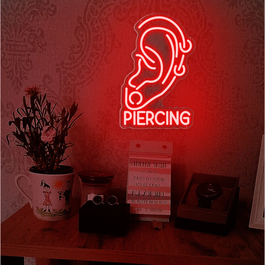 PIERCING Neon Sign LED Neon Light for Bar Restaurant Club Concert Party Room Wall Decoration lights