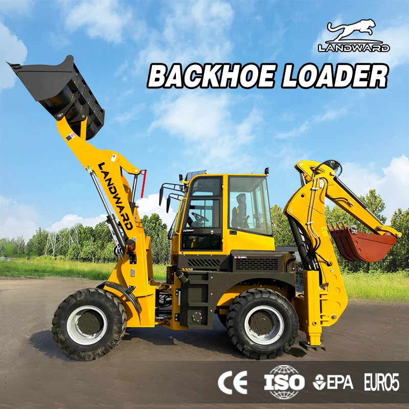 LW35-20 Backhoe Loader Excavator Articulated Diesel Mini Loader Agriculture Wheel Mini Backhoe Loader EPA Attachments Customized