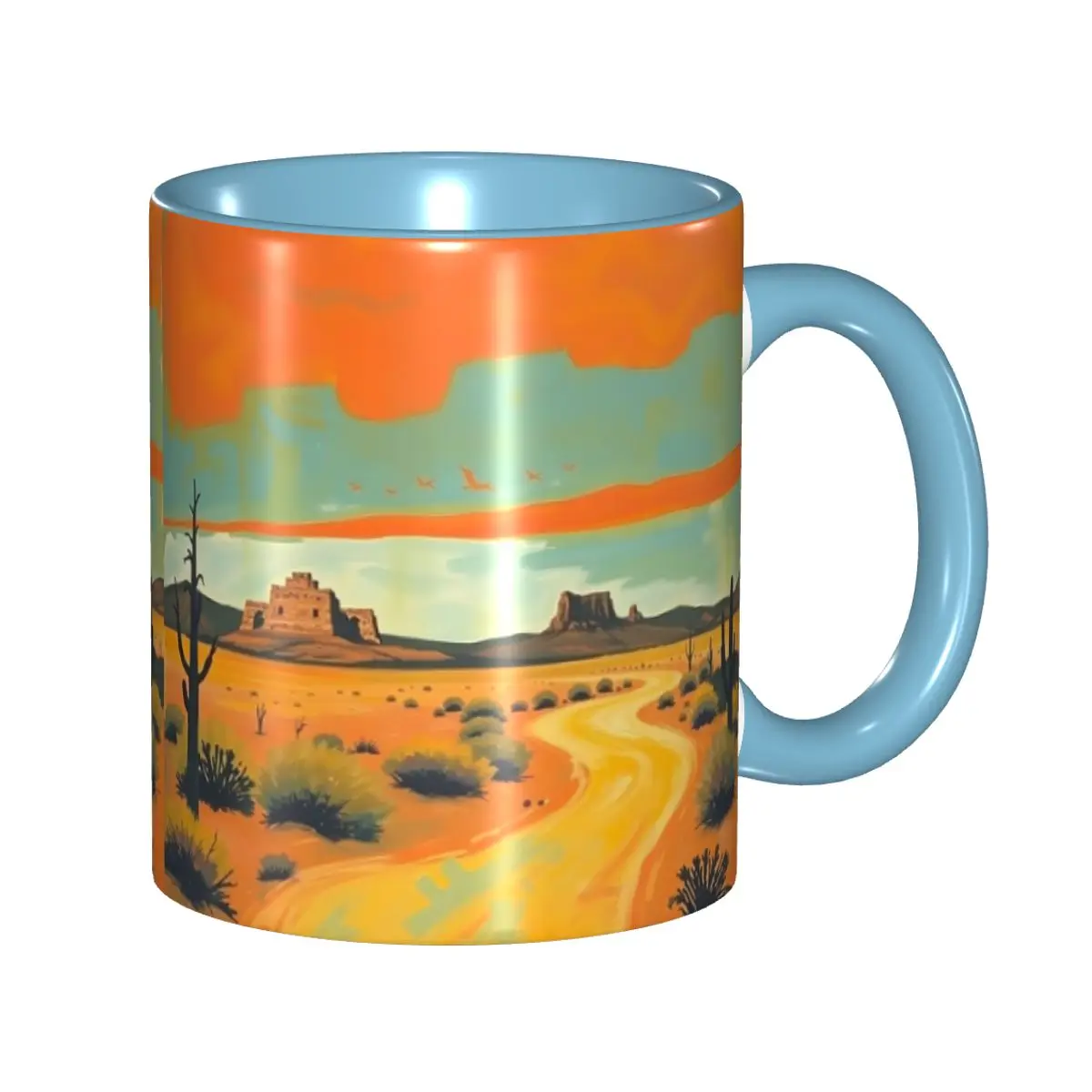

American West Landscape Mug Funny Ceramic Coffee Cups Tea Mugs Milk Cup Drinkware Gifts for Friends