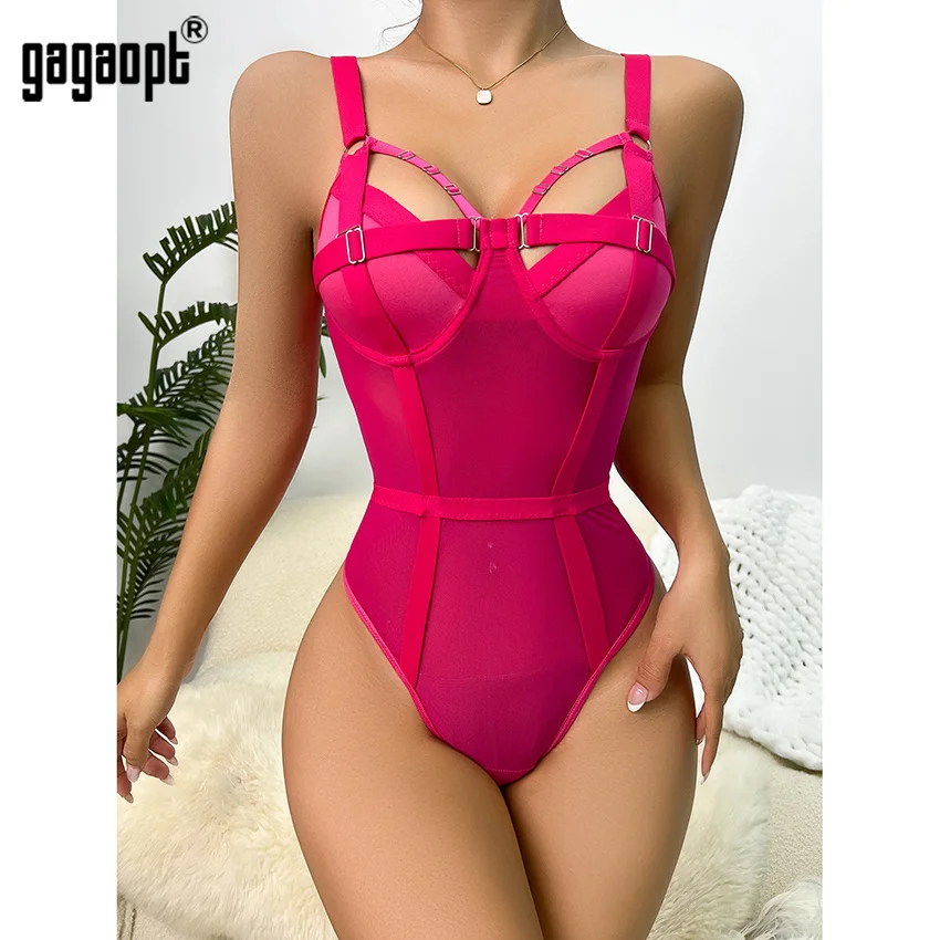 Gagaopt Bandage Bodysuit Hollow Out Sexy Porn Underwear Women Body Uncensored One-Pieces Sissy Exotic Costumes Teddy