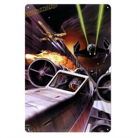 Tie Fighter va Xwing Movie Metal Poster Tin Sign 20*30cm-aluminum