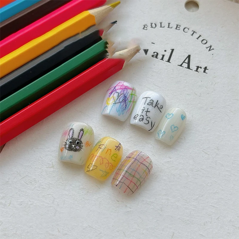 

[k]12Pcs Multicolour Nail Art Graffiti Pencil Paintings Pencil 12 Colors Manicure Multifunctional Tools DIY