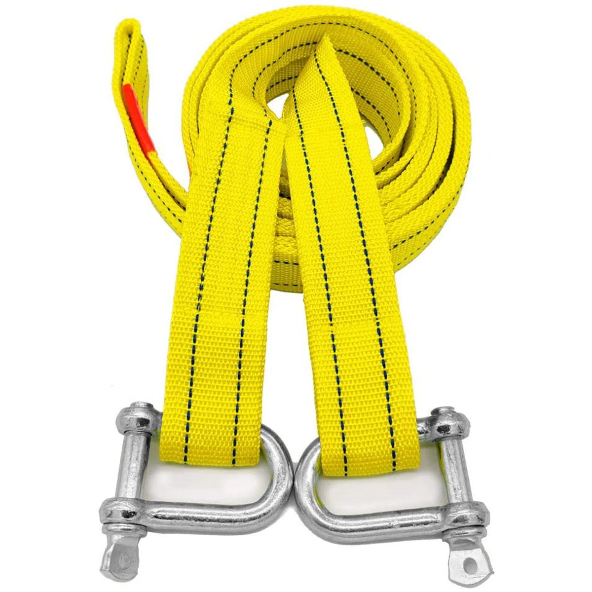 5 M 5 Tons Towing Rope Heavy Duty Traction Tow Ropes Strap Belt High Strength Nylon Strap with Strong Metal Hook for Car Trailer