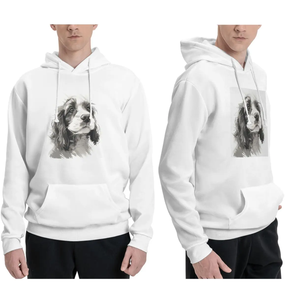 

Кокер-спаниель, цуценя, митенные толстовки с сахарным покрытием, мужские и женские пуловеры, толстовки в стиле хип-хоп, одежда с длинными рукавами, осень-зима