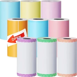 Thermo drucker papier 57mm bunte Mini-Druckpapier rolle und selbst klebender bedruckbarer Aufkleber für tragbare Thermo drucker